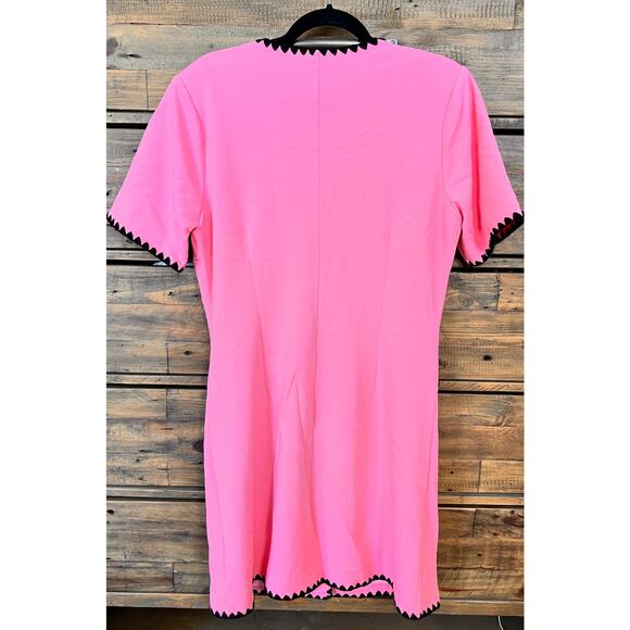 ALEXIA ADMOR Holly Scuba Crepe Dress In Pink Sz 12 - Picture 2 of 13